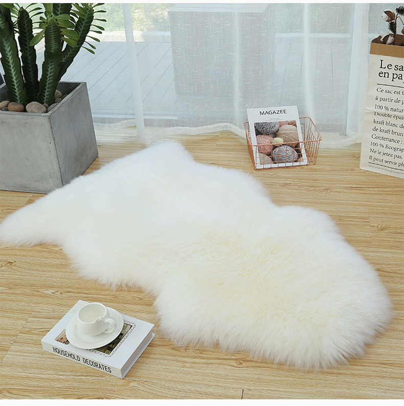 Whole Sheepskin Thickened Carpet Wool Sofa Cushion Chair Cushion Bedroom Living Room Bay Window Cushion Sofa Cushion Tatami