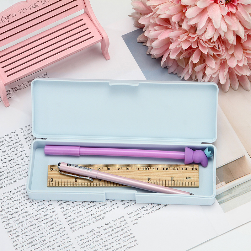 Yiwu Pencil Case Frosted Stain-Resistant Large-Capacity Pencil Case High-End Primary School Student Pencil Case Ins Style Simple Pencil Case