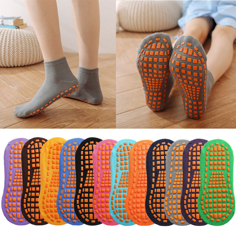 Factory Direct Sales Non-Slip Floor Socks Professional Yoga Trampoline Socks Soles Dispensing Parent-Child Early Education Sports Socks Wholesale