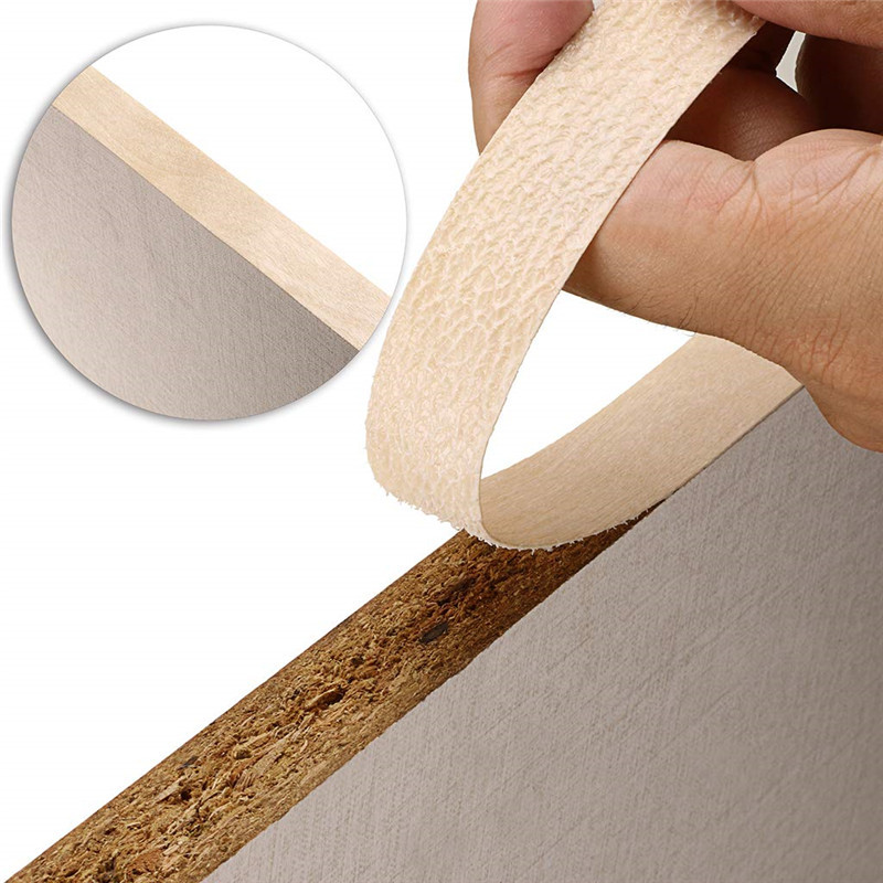 Woodworking edge sealing leather self-adhesive tape Hot Melt Adhesive edge strip white maple veneer closing strip factory direct supply