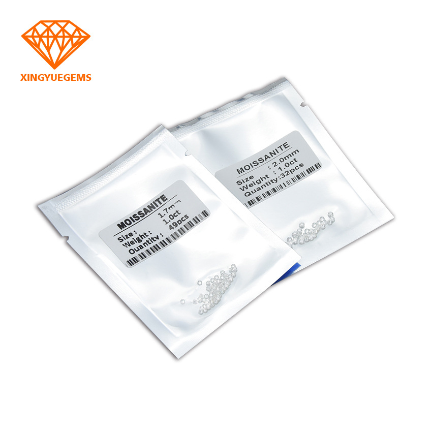 Round Eight Heart and Eight Arrows Mosan Bare Stone 0.7~2.9mm2~9 Points Jewelry Clock Matching Stone Moissanite Stone