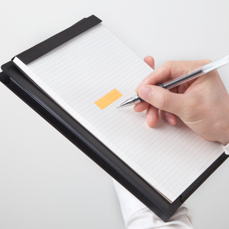 Together Notepad Leather Notebook 25K Thickened Meeting Record Book Business a5 Thick Black Leather Simple Book