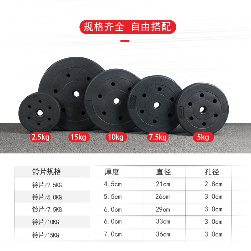 Factory direct selling odorless environmental protection barbell 2.5kg5kg 7.5KG10kg/rocker weightlifting counterweight