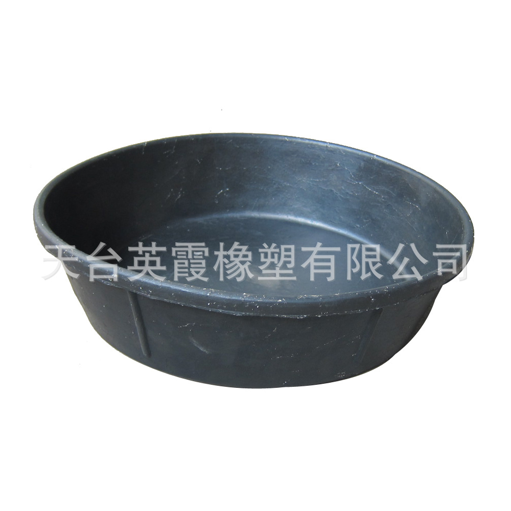 Factory wholesale 3 gallon rubber bucket feed round basin chicken trough horse basin animal feeding bucket low basin rubber