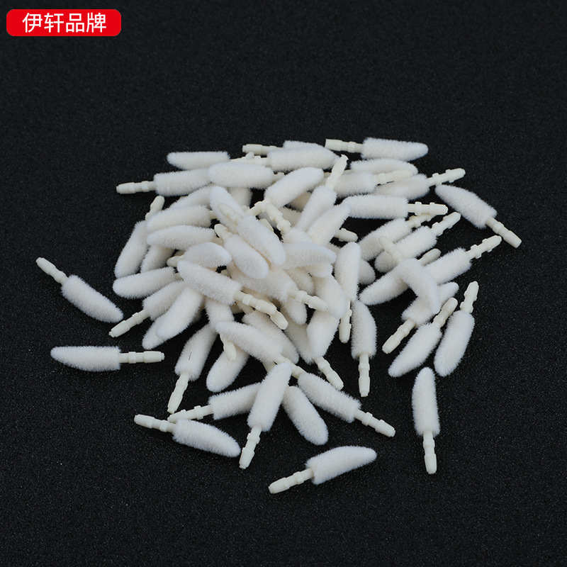 Disposable Lip Brush Head Beauty Makeup Lip Glaze Lipstick Lip Gloss Cotton Head Disposable Flocked Lip Brush Replacement Head