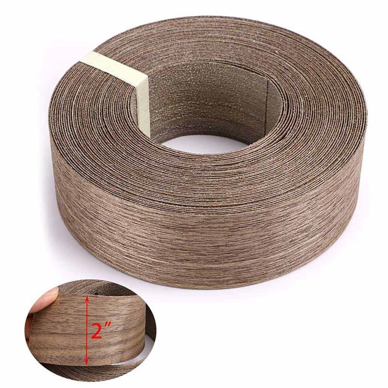 Natural walnut belt adhesive edge strip back Hot Melt Adhesive edge strip preglued edge banding