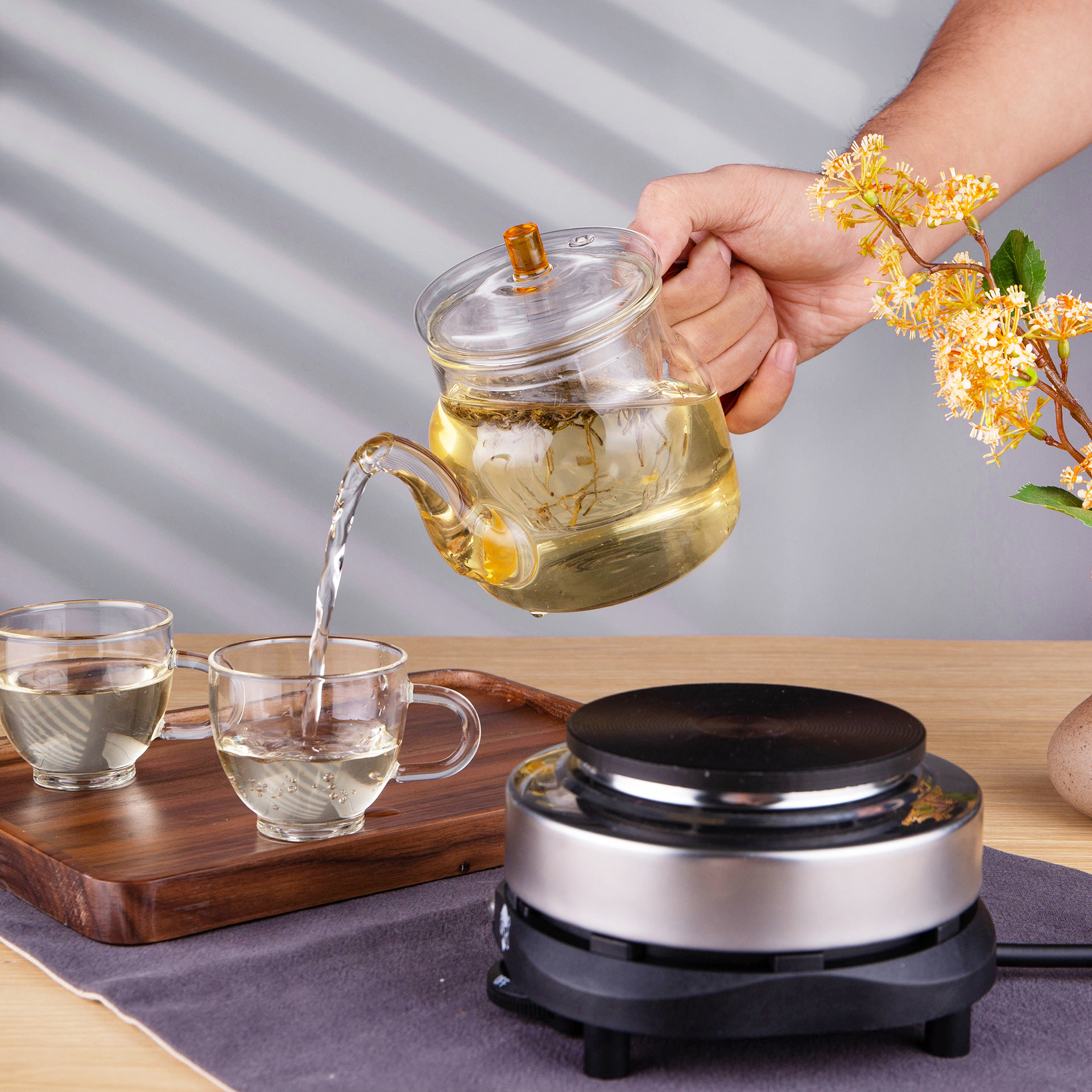 Mini Electric Stove Household Coffee Brew Electric Tea Stove Small Electric Stove Tea Brew Tea Set Quiet Water Boiling Tea Brew Stove Wholesale