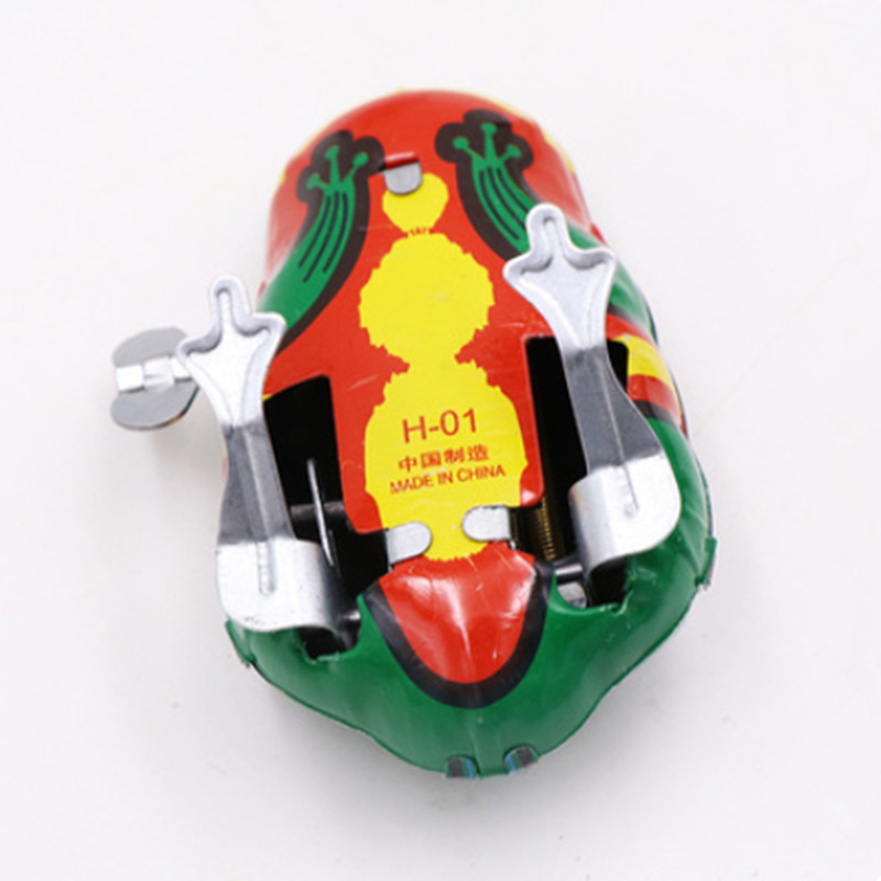Post-80s nostalgic classic toy tin frog wind-up little frog toy children's game wind-up animal
