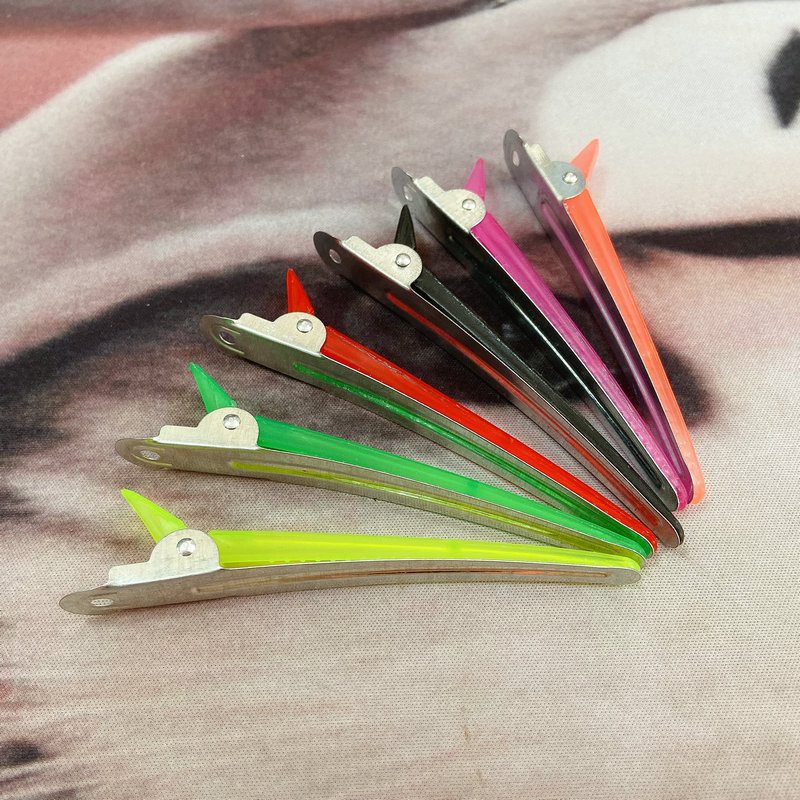 Beauty hairpin hairdressing tools duckbill clip hair care hair dyeing partition clip multi-color optional plastic positioning clip hairpin