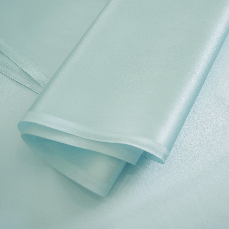Huahong Silk 16 MMI 114 door width Silk plain crepe satin garment fabric mulberry silk fabric multi-color spot
