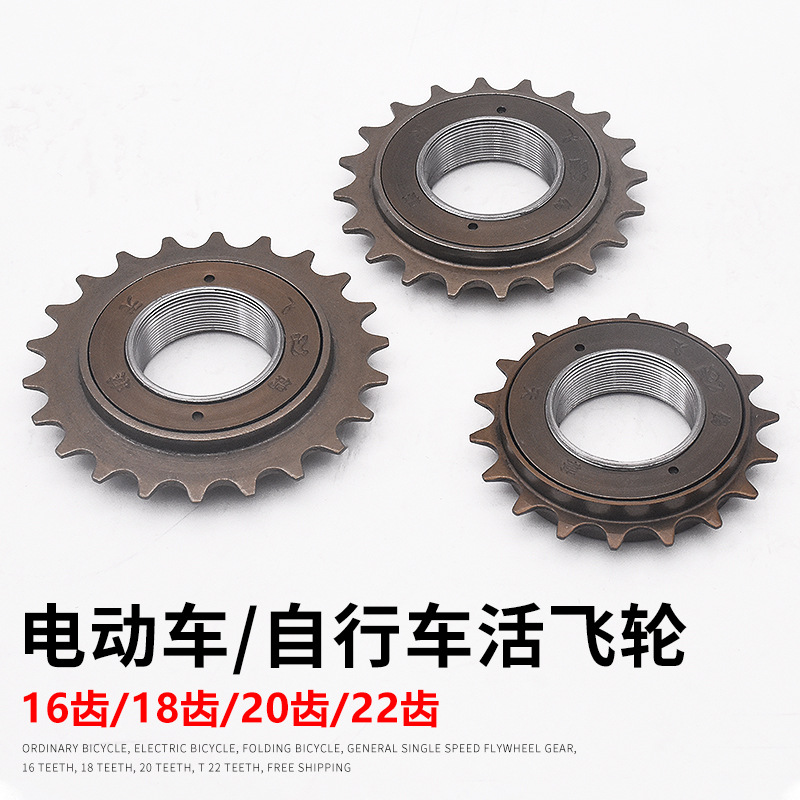 Bicycle Electric Vehicle Foldableing Bike Universal Single Speed Flywheel Gear 16 Teeth 18 Teeth 20 Teeth t 22 Teeth Flywheel Chain