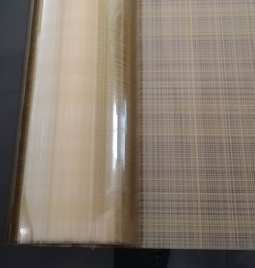 Gold Yarn Cloth Pattern Glass Film Transparent Glass Decorative Film Office Sliding Door Window Partition Film