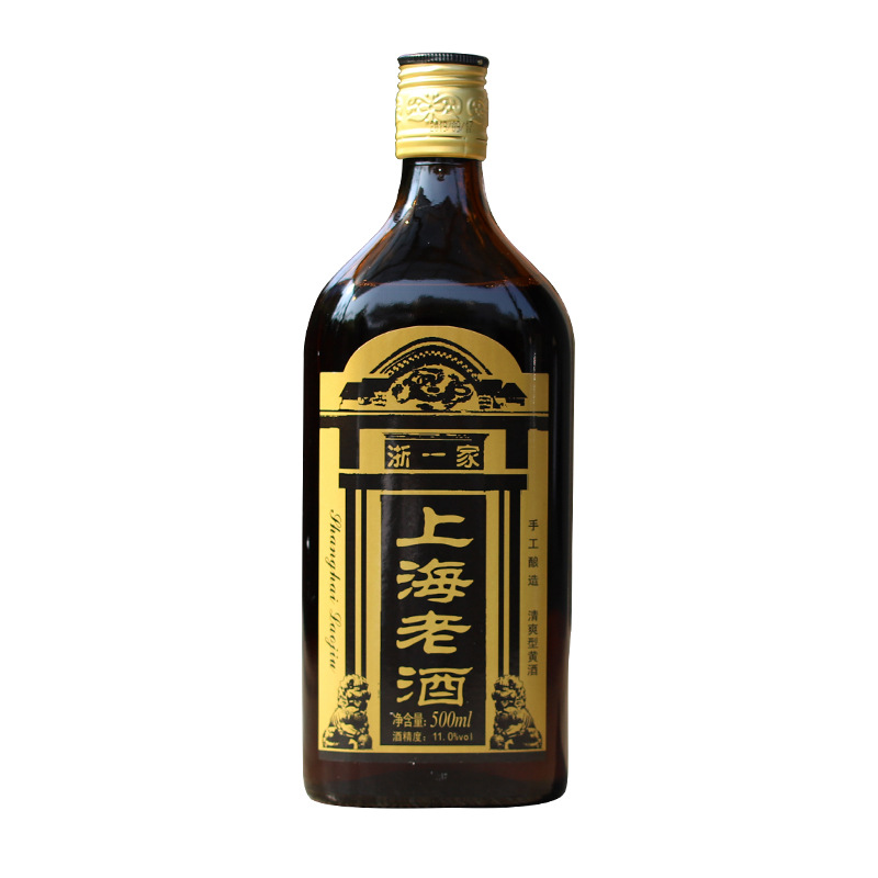 Wholesale Direct Supply from the Manufacturer: Shanghai Aged Yellow Wine, Dry Type, 10% Alcohol, 12 Bottles Per Pound, Pure Grain