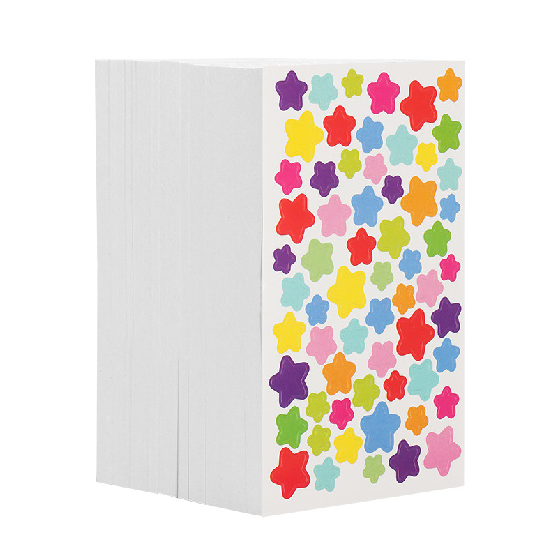 Rainbow stickers love round five-pointed star bulk single DIY photo album accessories 500 sheets/bag