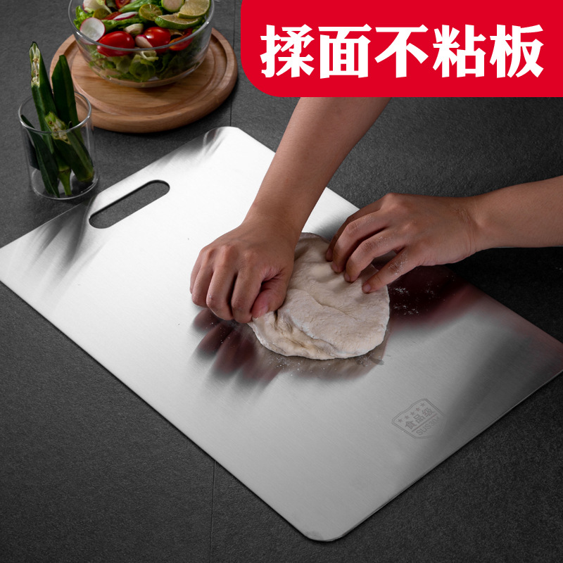 Thickened 304 Stainless Steel Cutting Board Kitchen Cutting Board Fruit Board Dome Rolling Board Cutting Board Cutting Board