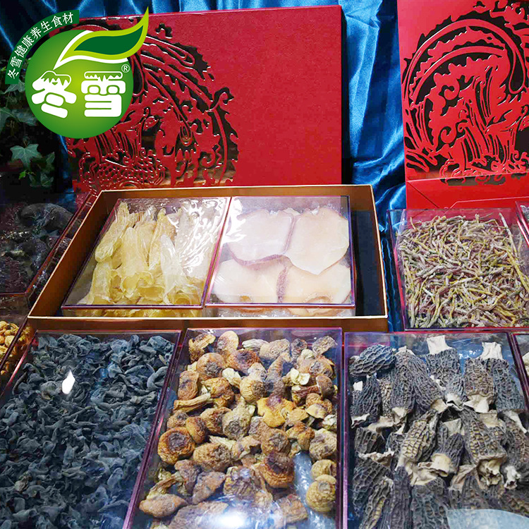 [New Year's Goods] Dragon and Phoenix Spell DIY Combination Morel Abalone Ganoderma lucidum cod gum yellow gum Agaricus blazei Murill