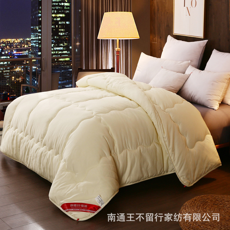Hotel hotel sanding quilt core whole imitation silk cotton thickened winter quilt air conditioning quilt four seasons spring and autumn homestay quilt bedding
