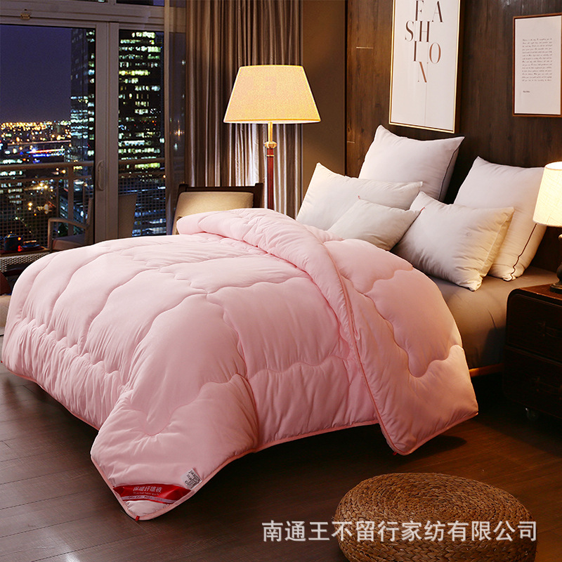 Hotel hotel sanding quilt core whole imitation silk cotton thickened winter quilt air conditioning quilt four seasons spring and autumn homestay quilt bedding