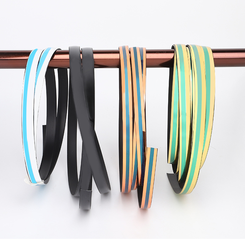 Beautiful seam stickers self-adhesive waterproof wall tile decoration beautiful side line gap stickers living room imitation metallic plastic lines