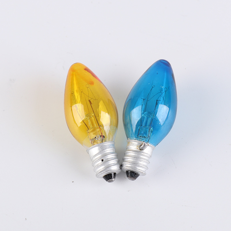 C7 color candle bulb pointed bulb E14 pointed bulb decorative bulb colored bulb holiday bulb