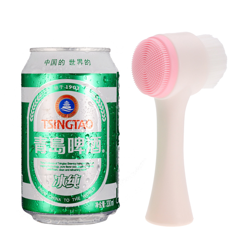 Double-Sided Face Wash Brush Soft-Bristled Silicone Face Wash Instrument Manual Face Wash Brush Douyin Face Wash Brush Deep Cleaning Pore Device