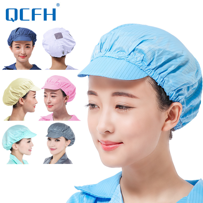 Anti-static hat dust-free workshop work hat labor protection head cover dust-proof small work hat big worker hat female dust-proof hat male