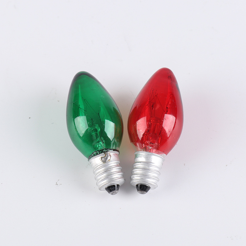 C7 color candle bulb pointed bulb E14 pointed bulb decorative bulb colored bulb holiday bulb