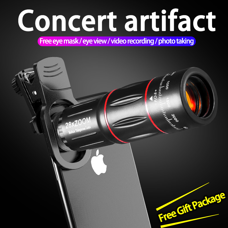 XYXD cross-border hot product 28 times mobile phone camera lens concert telephoto HD lens camera external camera