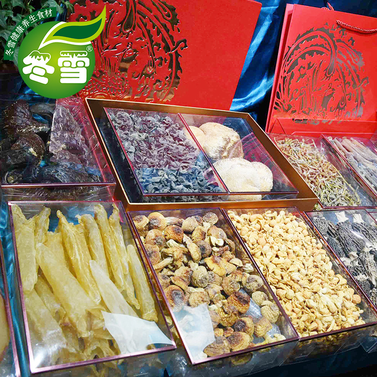 [New Year's Goods] Dragon and Phoenix Spell DIY Combination Morel Abalone Ganoderma lucidum cod gum yellow gum Agaricus blazei Murill