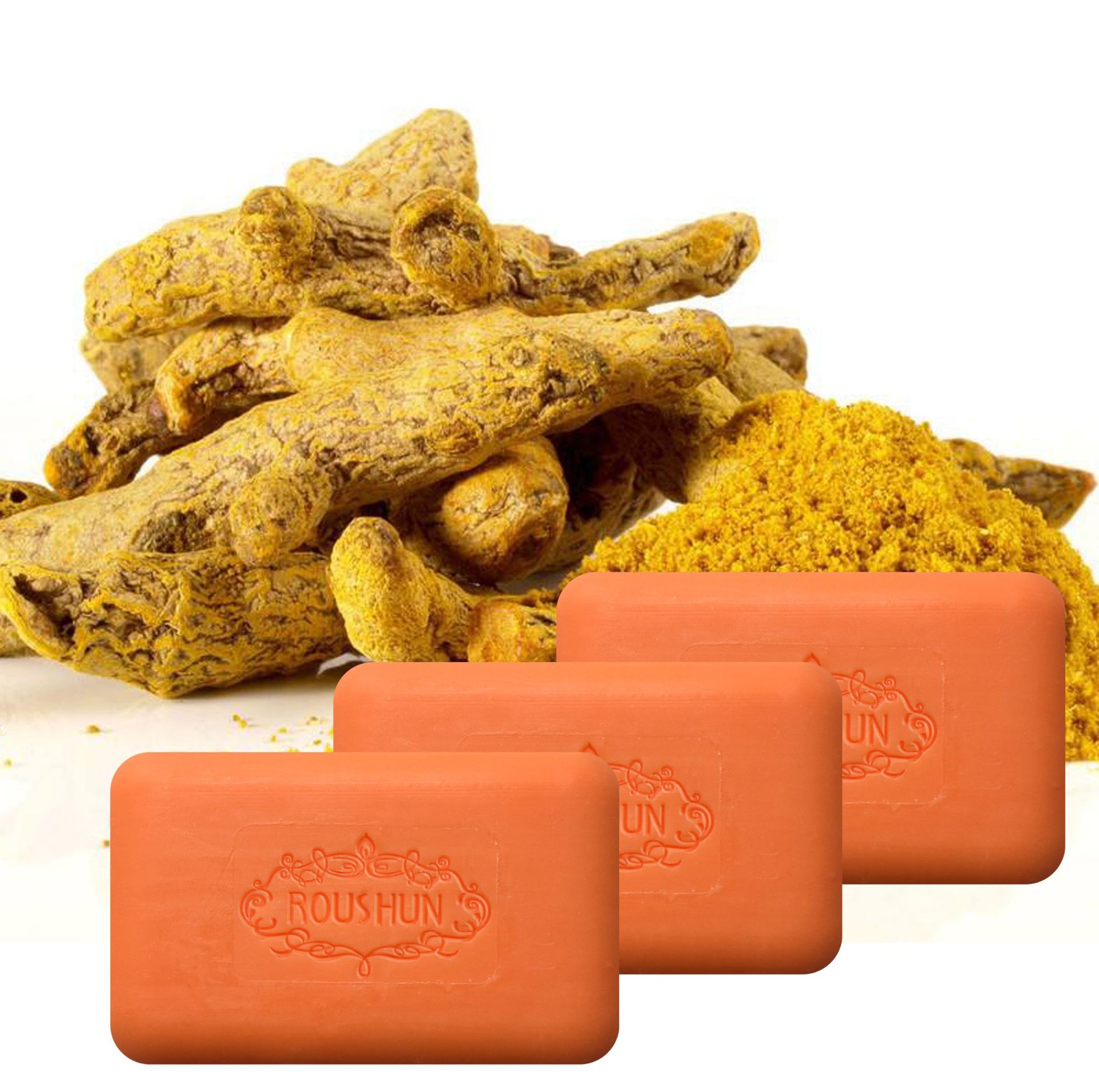 Amazon Smooth English Version Turmeric Soap with Cpnp Scpn Fda Certificate Manufacturer