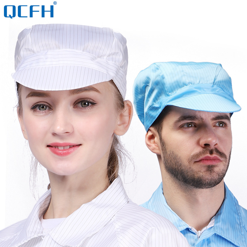 Anti-static hat dust-free workshop work hat labor protection head cover dust-proof small work hat big worker hat female dust-proof hat male