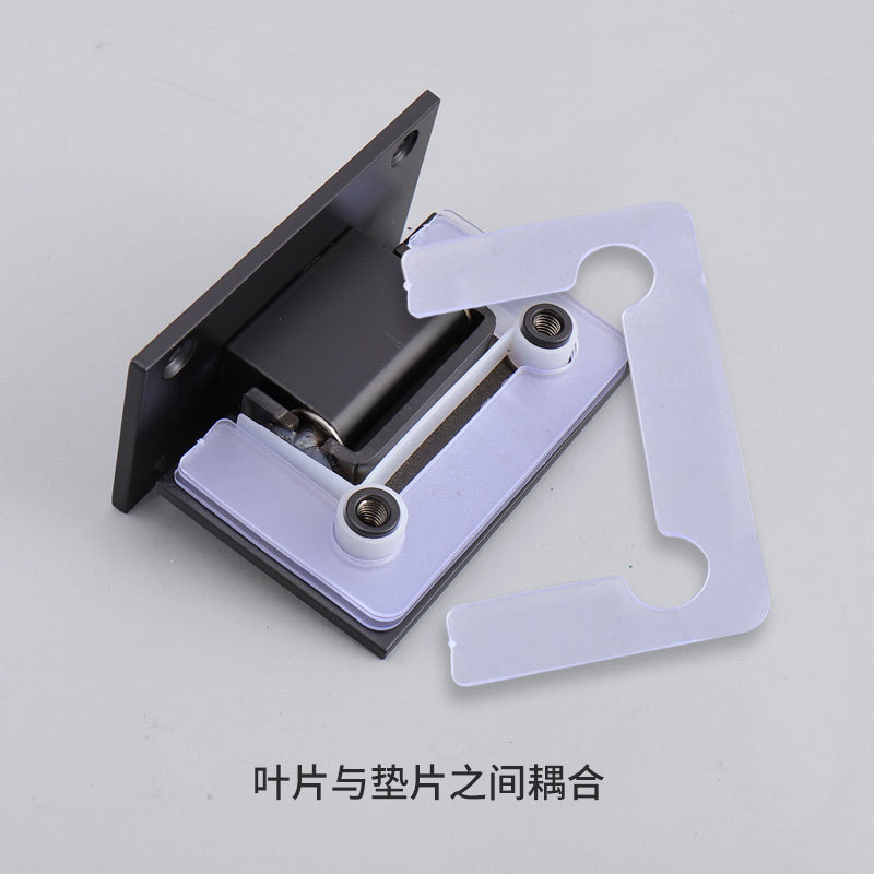 Bathroom clamp gasket transparent plastic film glass door hinge protector shower room hinge rubber pad factory outlet