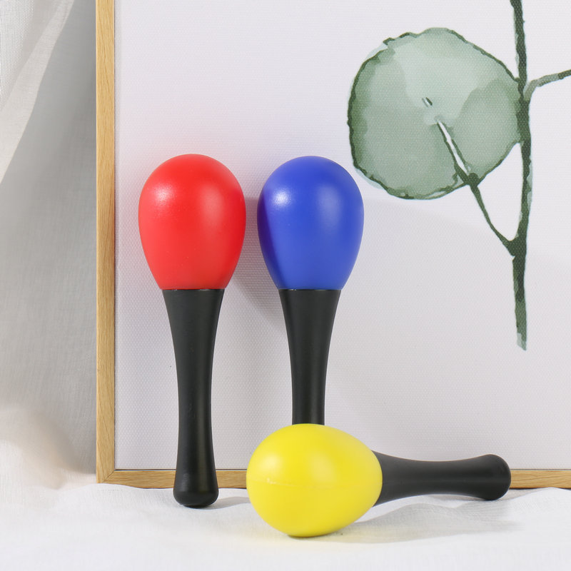 Plastic Small Sand Hammer Orff Kidsren's Percussion Instrument Manufacturer Wholesale Kindergarten Teaching Aids Plastic Sand Ball Sand Hammer
