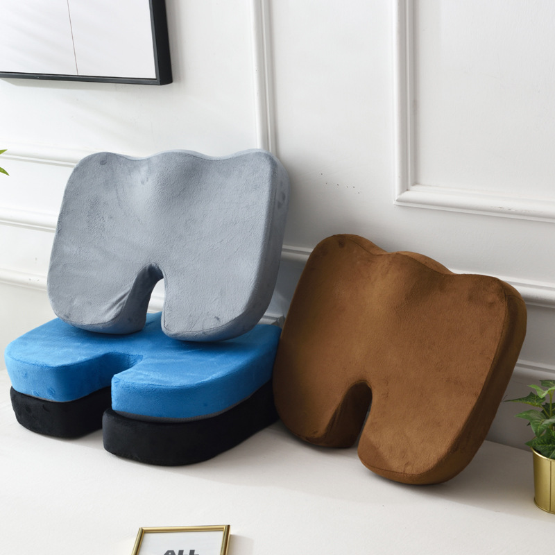 Seat Cushion Slow Rebound Memory Foam Office Sedentary Cushion U-Shaped Chair Seat Cushion Maternity Cushion Car Seat Cushion One Piece