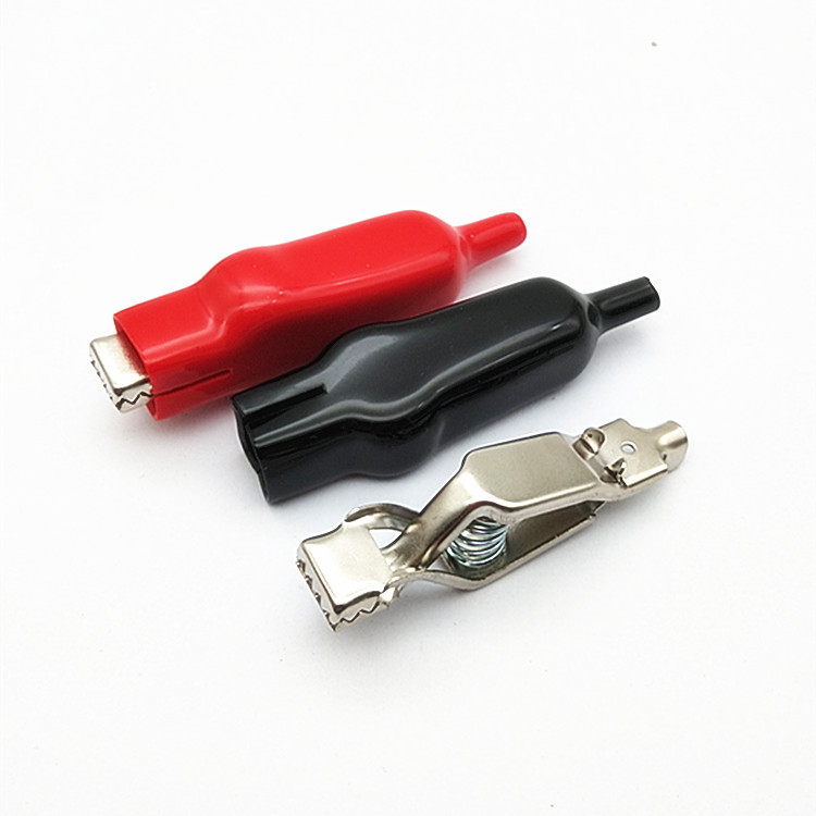 FActory Direct SAles Iron Nickel PlAted 20A Crocodile Clip Test Clip Without Screws SheAth ChArging Clip BAttery Clip Length 65mm