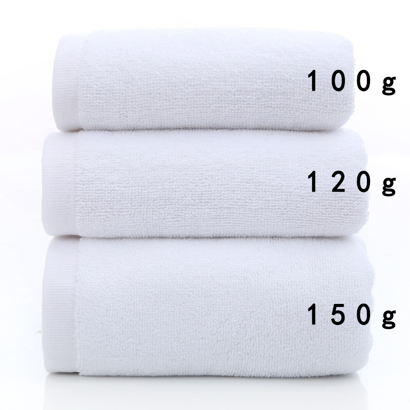 Hotel Towel Pure Cotton Wholesale Thickeneded Pure Cotton Towel Hot Spring Steaming Hotel B&B Beauty Salon White Towel