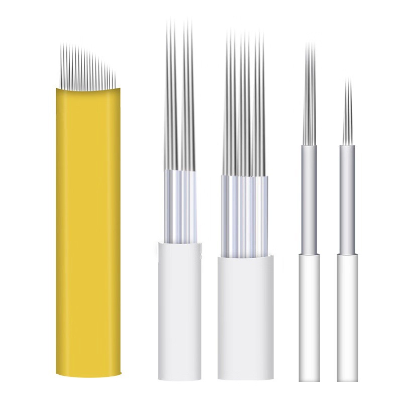 PCL genuine tattoo needle piece manual closing round three needle fog eyebrow Magic Needle three round eyebrow needle round five needle tool