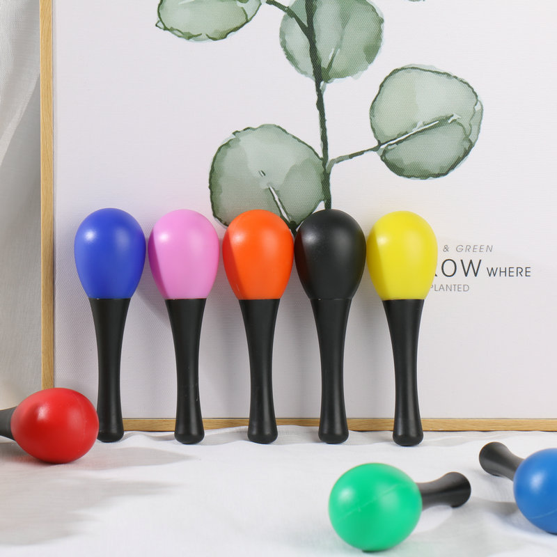 Plastic Small Sand Hammer Orff Kidsren's Percussion Instrument Manufacturer Wholesale Kindergarten Teaching Aids Plastic Sand Ball Sand Hammer