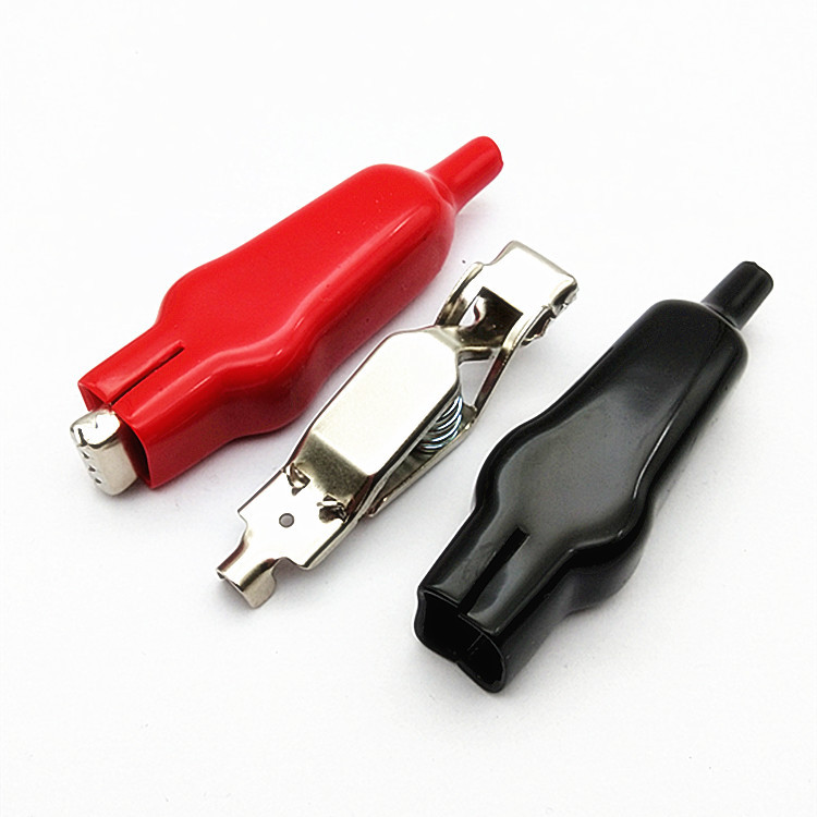 FActory Direct SAles Iron Nickel PlAted 20A Crocodile Clip Test Clip Without Screws SheAth ChArging Clip BAttery Clip Length 65mm