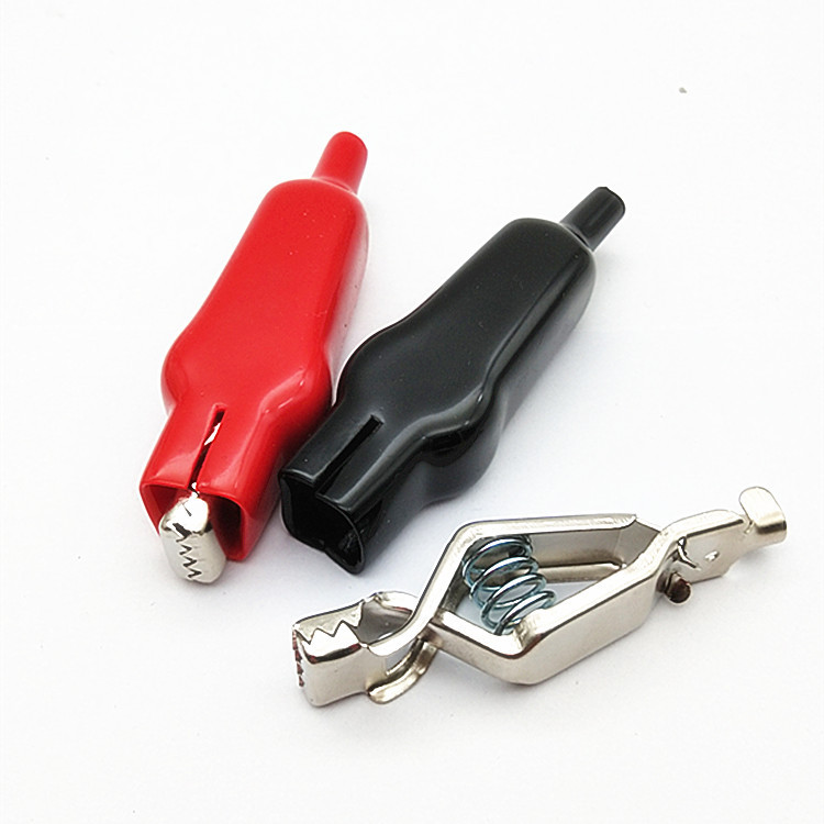 FActory Direct SAles Iron Nickel PlAted 20A Crocodile Clip Test Clip Without Screws SheAth ChArging Clip BAttery Clip Length 65mm