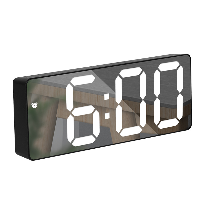 Creative mirror alarm clock multifunctional LED clock cosmetic mirror alarm clock battery plug-in dual-purpose alarm clock 0711-0712