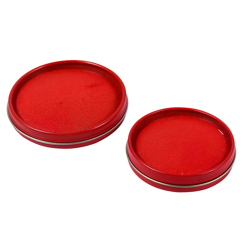 The Shopkeeper Recommends Jinyu Brand Round Iron Box Cloth Craft Ink Pad Ink Pad No. 3 No. 6 No. 12 Red Cinnabar Oil
