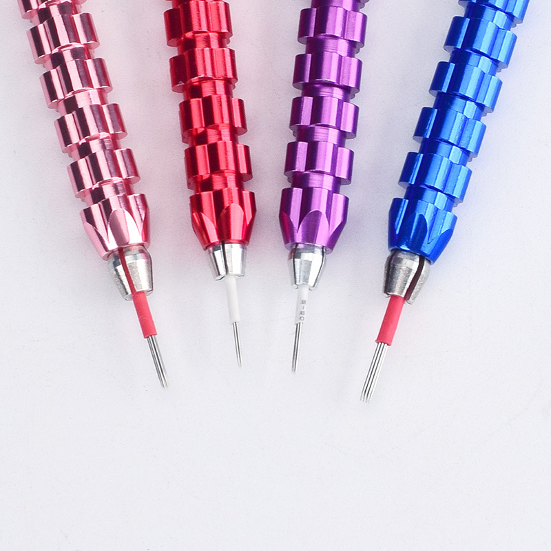 Factory direct dart tattoo embroidery pen 17 eyebrow pencil metal fog cross tattoo manual pen