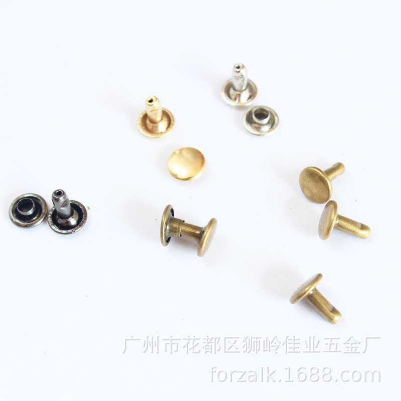 Nail DIY clothing decorative nail 6/8mm wide mushroom nail round head double nail fixing nail face width length can be set