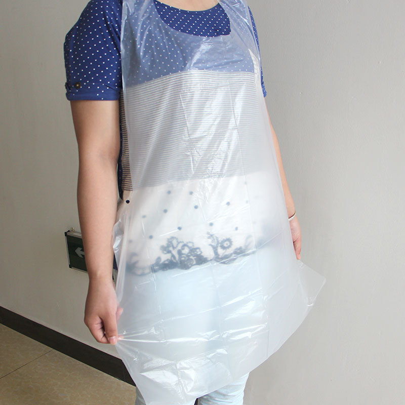 Factory direct supply disposable apron pe plastic hot pot adult children painting catering waterproof oil bib wholesale