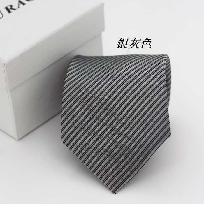 Formal Business 8cm Men's Tie Wedding Solid Color Tie 10 Colors Professional Solid Color Striped Tie Suit