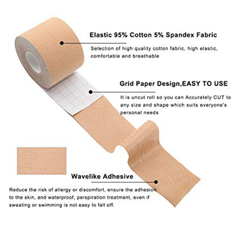 Cross-border tape chest lifting stickers breast lifting stickers Boob tape strapless anti-bump invisible bra can be cut off