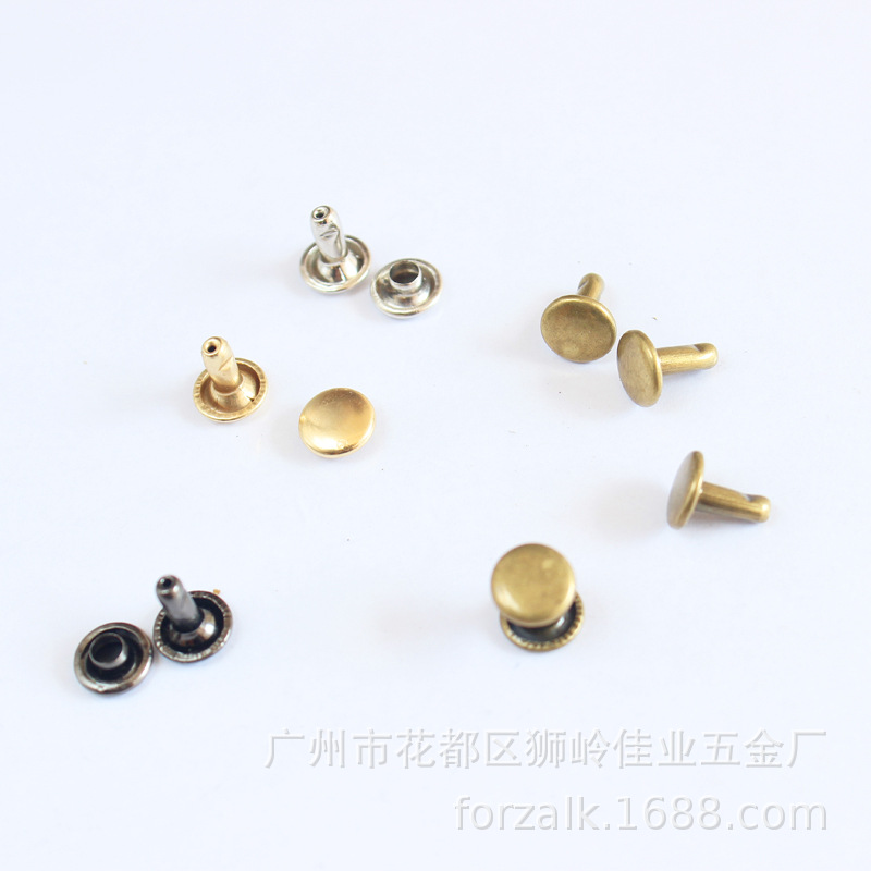 Nail DIY clothing decorative nail 6/8mm wide mushroom nail round head double nail fixing nail face width length can be set