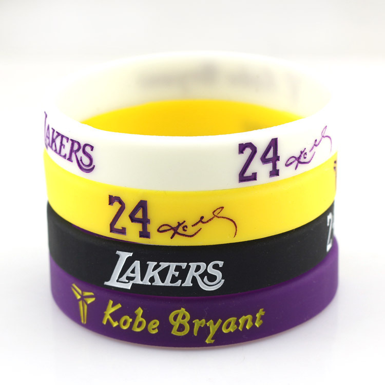 Silicone Bracelet Male and Female Couple Basketball Sports Student Fitness Street Dance Team Gift Printing Laser Wrist Band