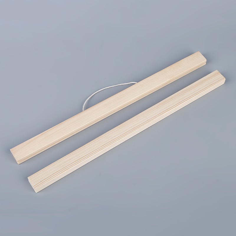 Hanging shaft solid wood poster clip slotted non-magnetic solid wood hanging shaft cross-border hot-selling flag pole decorative painting pole